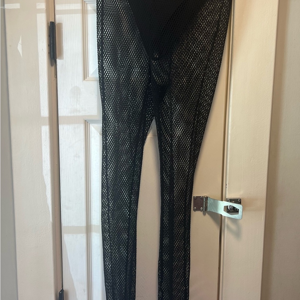 AKIRA Black Mesh Leggings